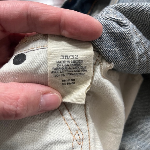 Denim & Supply Ralph Lauren Straight Jeans 38x32 Distressed Whiskered Denim - Picture 11 of 13